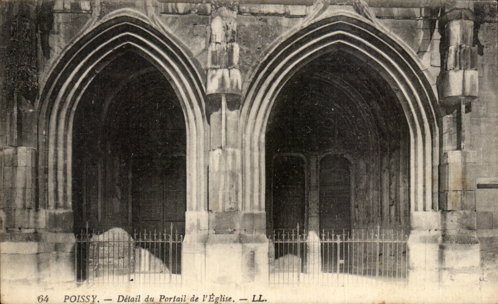 CPA Poissy Detail du Portail de I Eglise