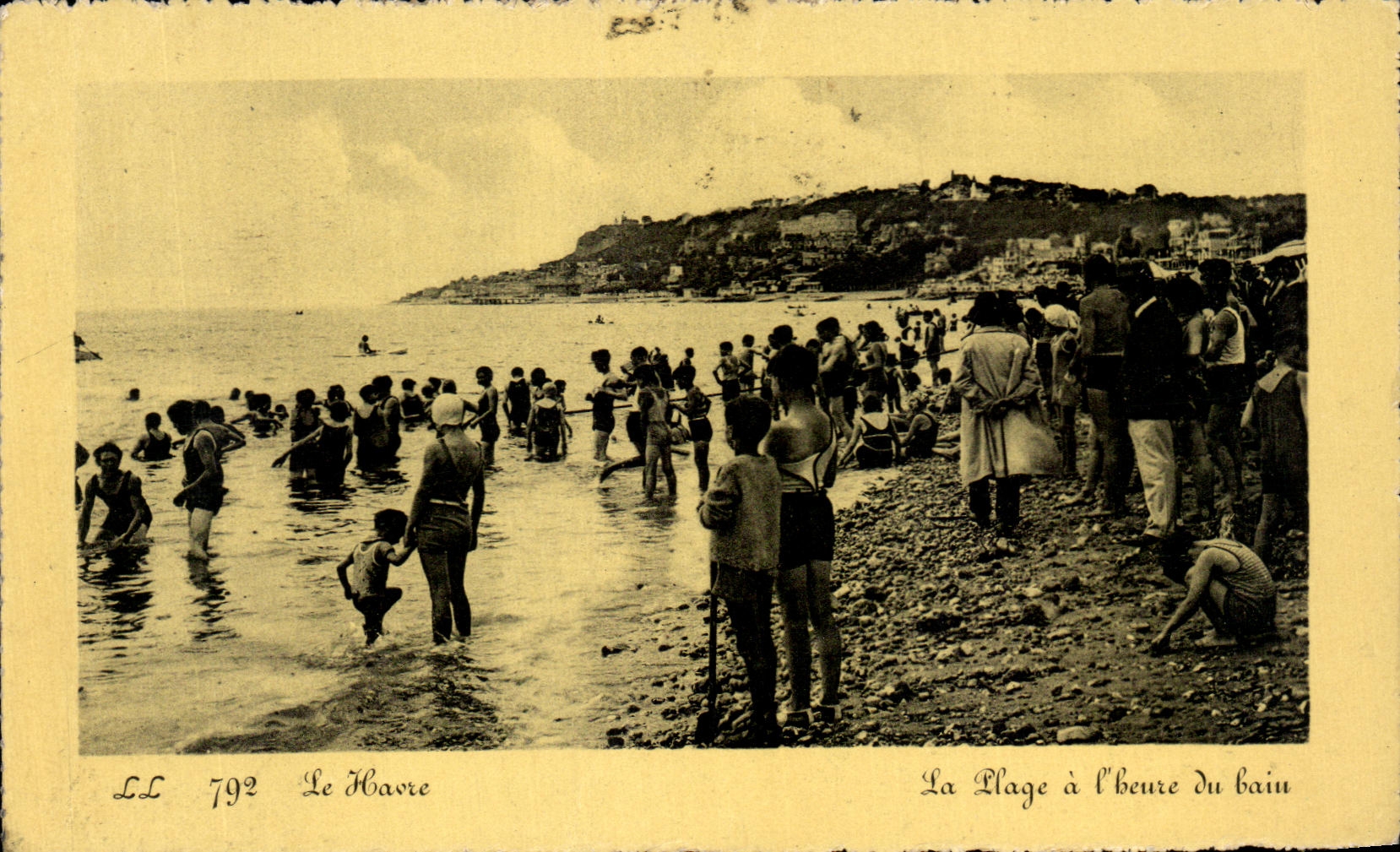 CPA Le Havre de la playa la hora en el interin del bano