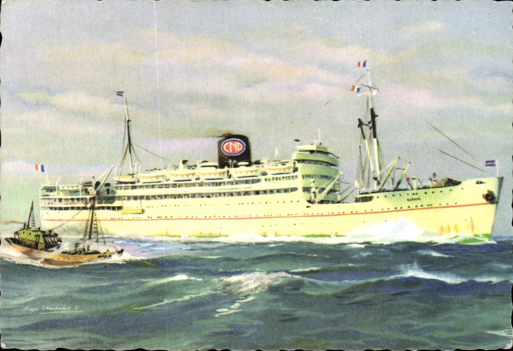 CPA Djenne Steamer of the Company of Navigation Package Marac by Marseille and Port Vendres the Canaries Senegal