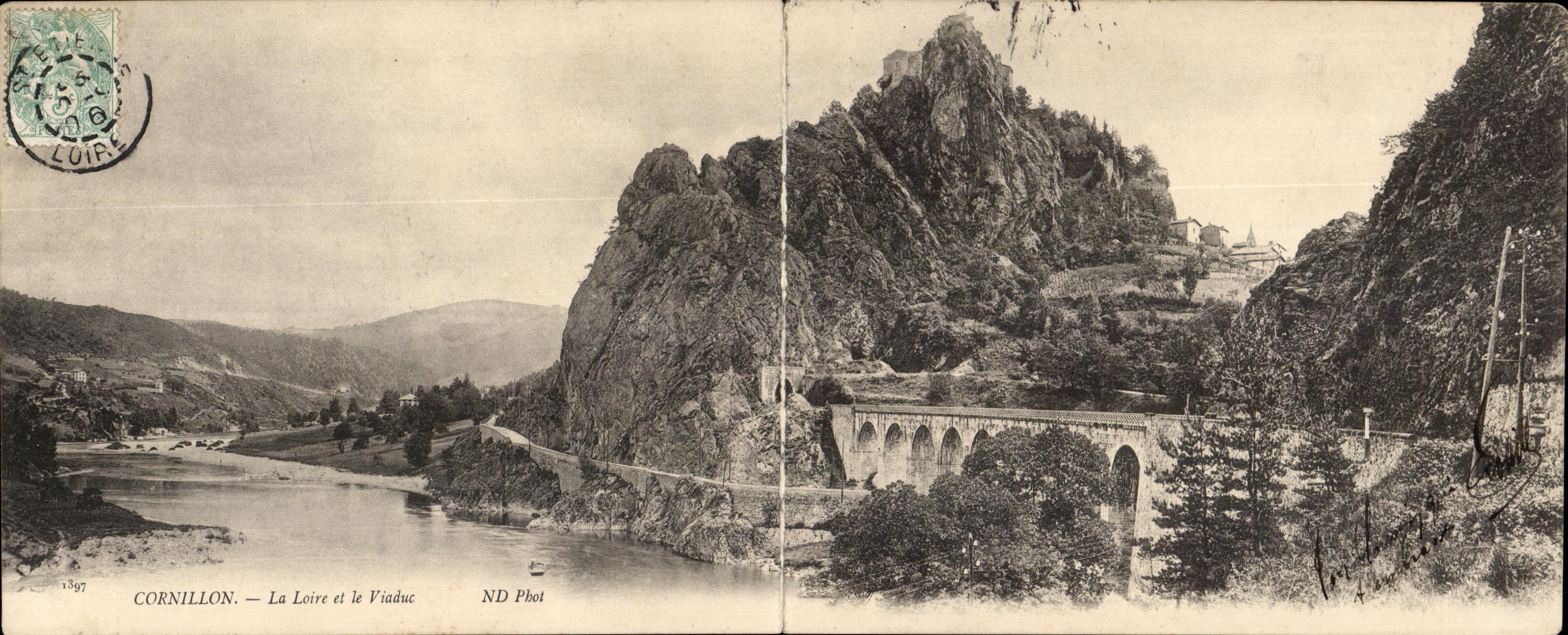 Two Part Card Cornillon Lour and the Viaduct