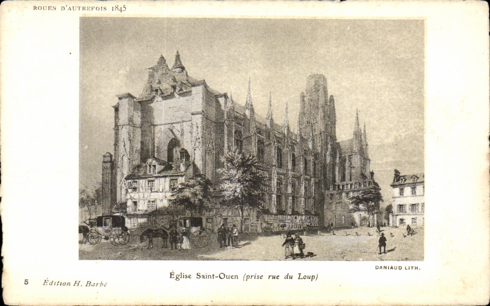 CPA Rouen Church Saint Ouen (taken street of the Wolf)