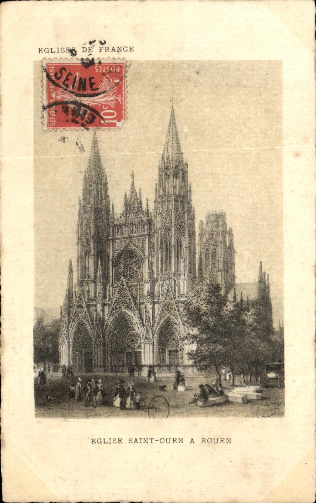 CPA Eglise Saint Ouen has Rouen