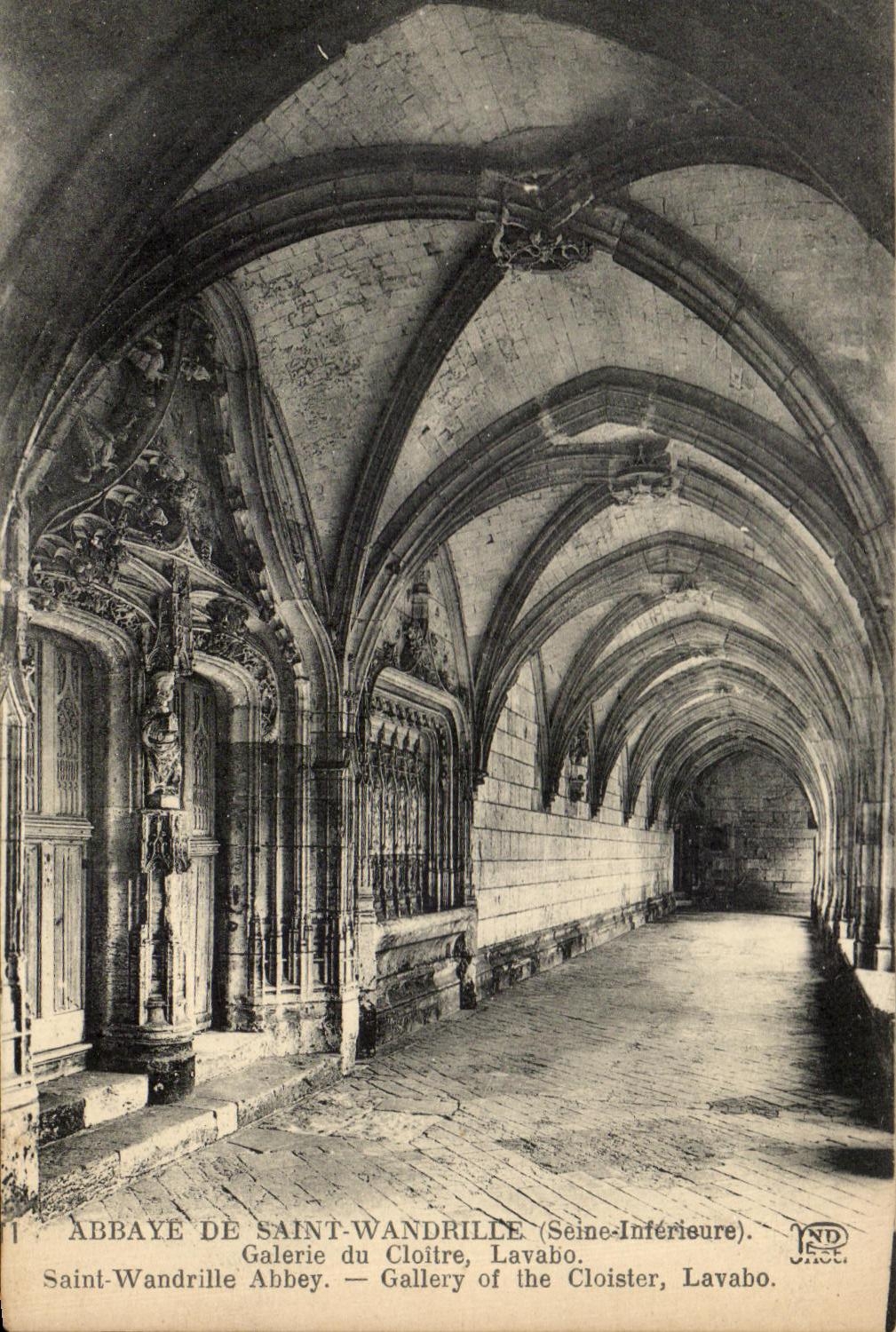 CPA Abbey Of Saint Wanforeste (the Seine Interior) Gallery of the Cloister Wash-hand basin