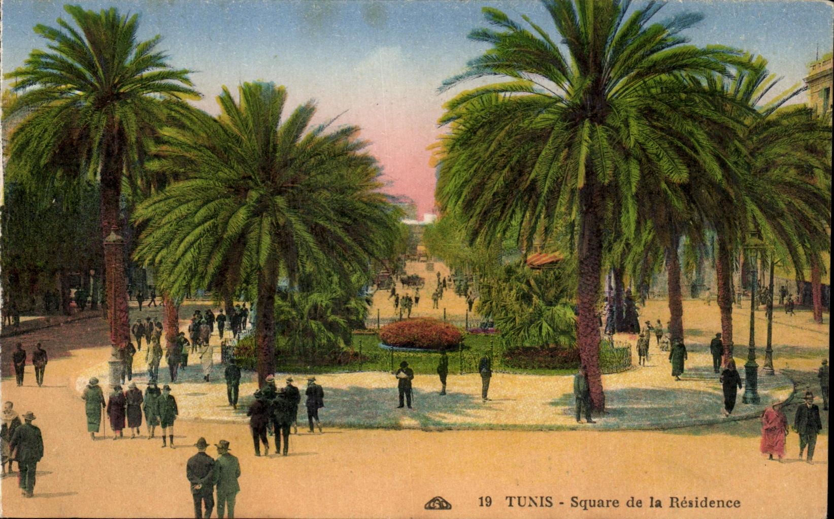 CPA Tunisia Tunis Public garden of the Residence