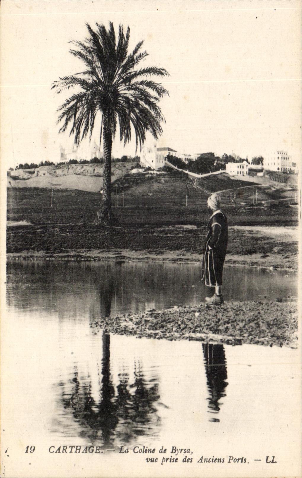 CPA Tunisia Carthage the Hill De Byrsa seen from Of the Old Ports