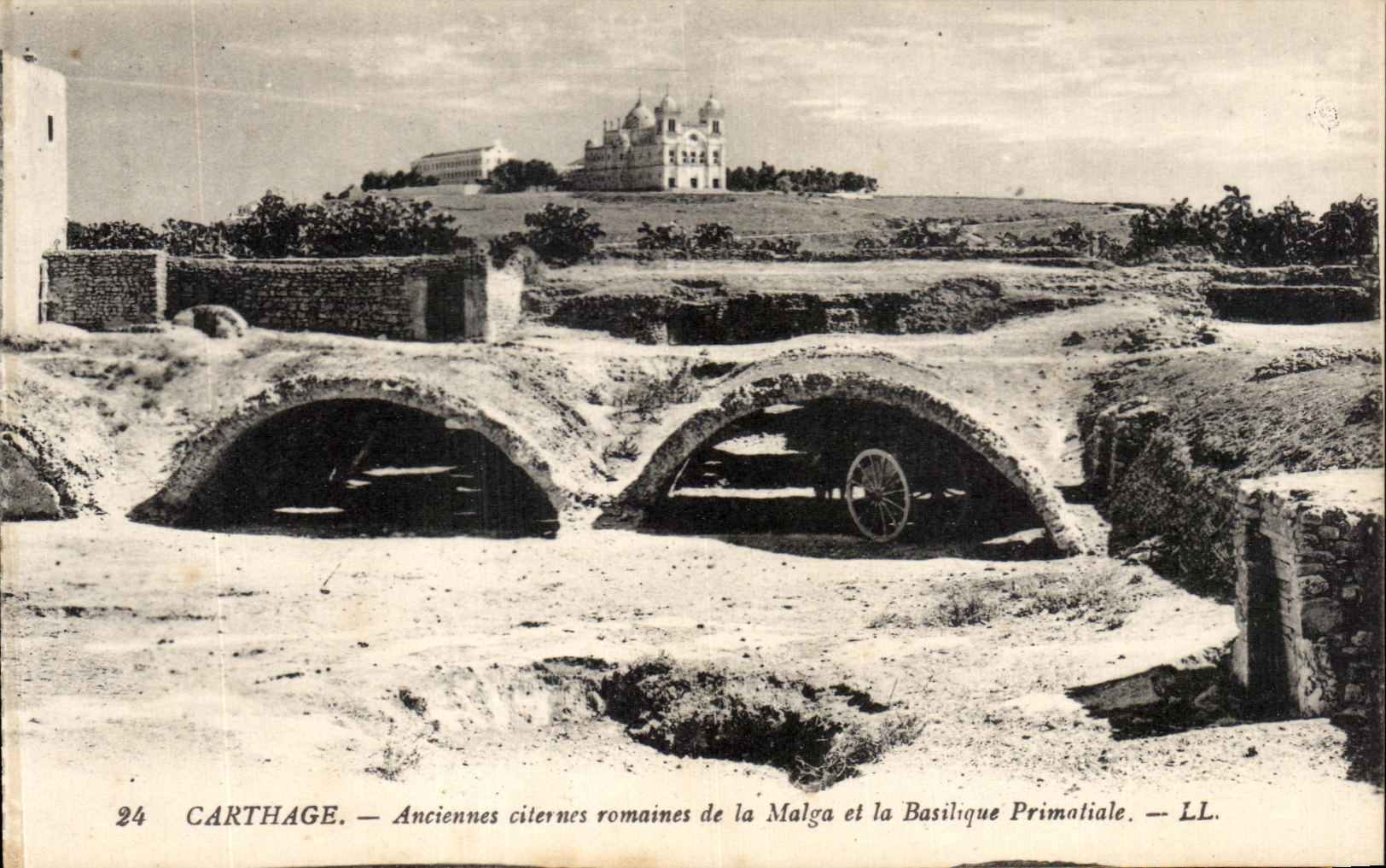 CPA Tunisia Carthage Old Roman cisterns of Malga and Primatiale