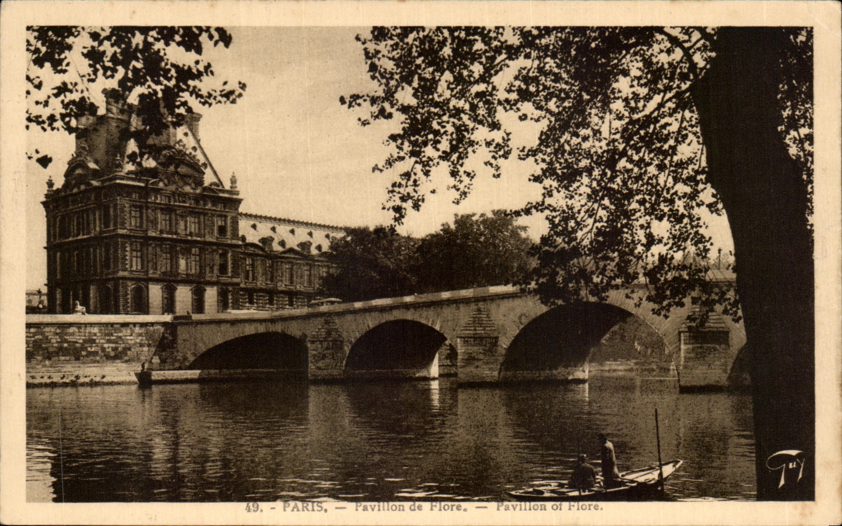 CPA Paris Pavillon de Flore House off Flora