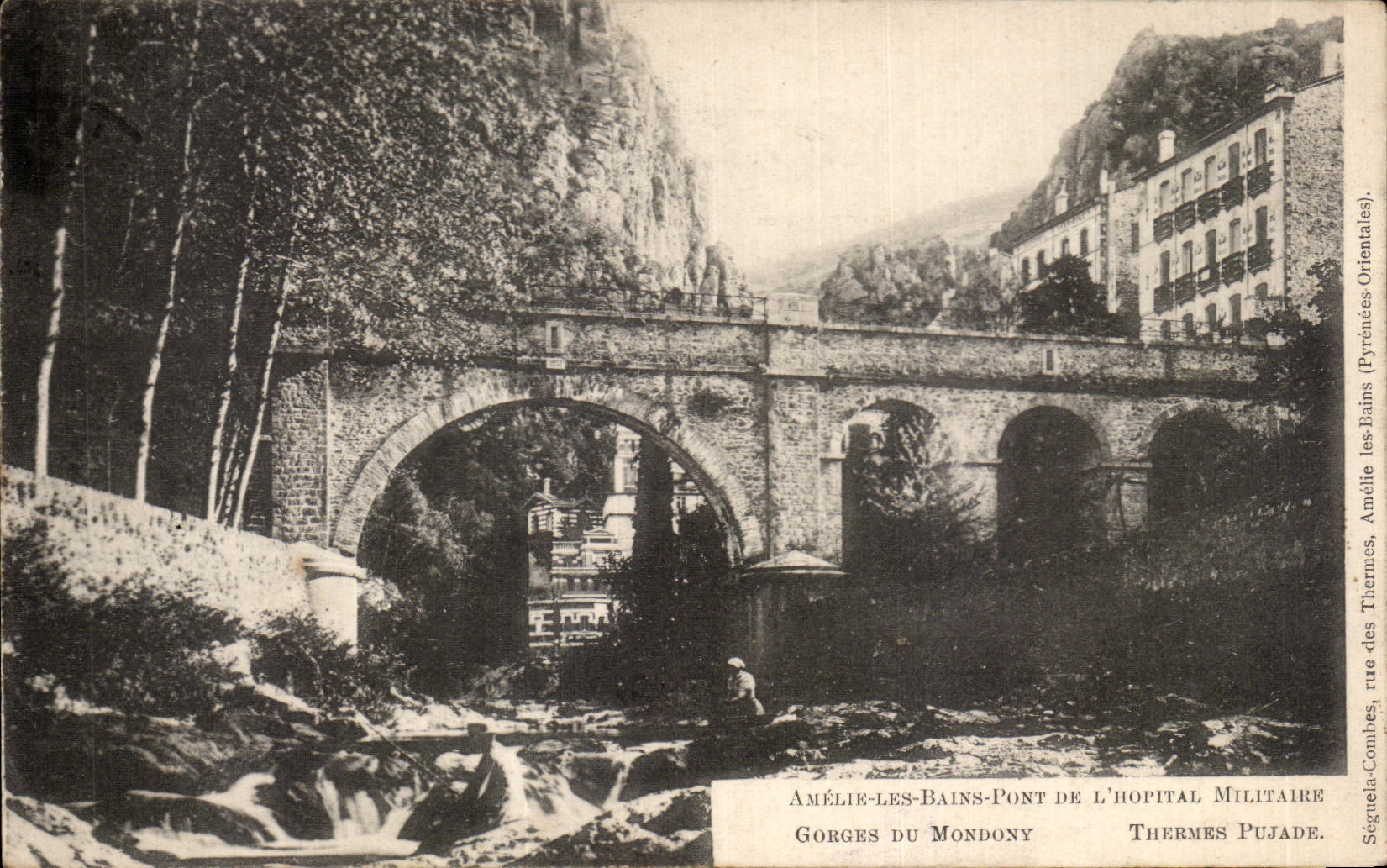 CPA Amelie les Bains Pont de l hopital militaire Gorges du Mondony