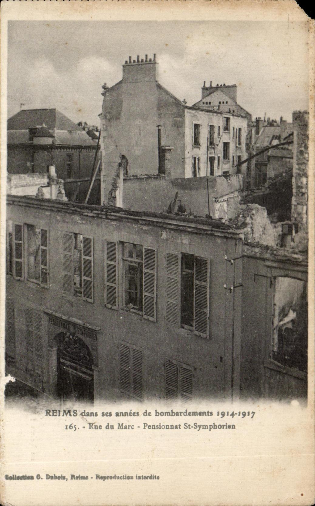 CPA Reims in its years of Militaria bombardments