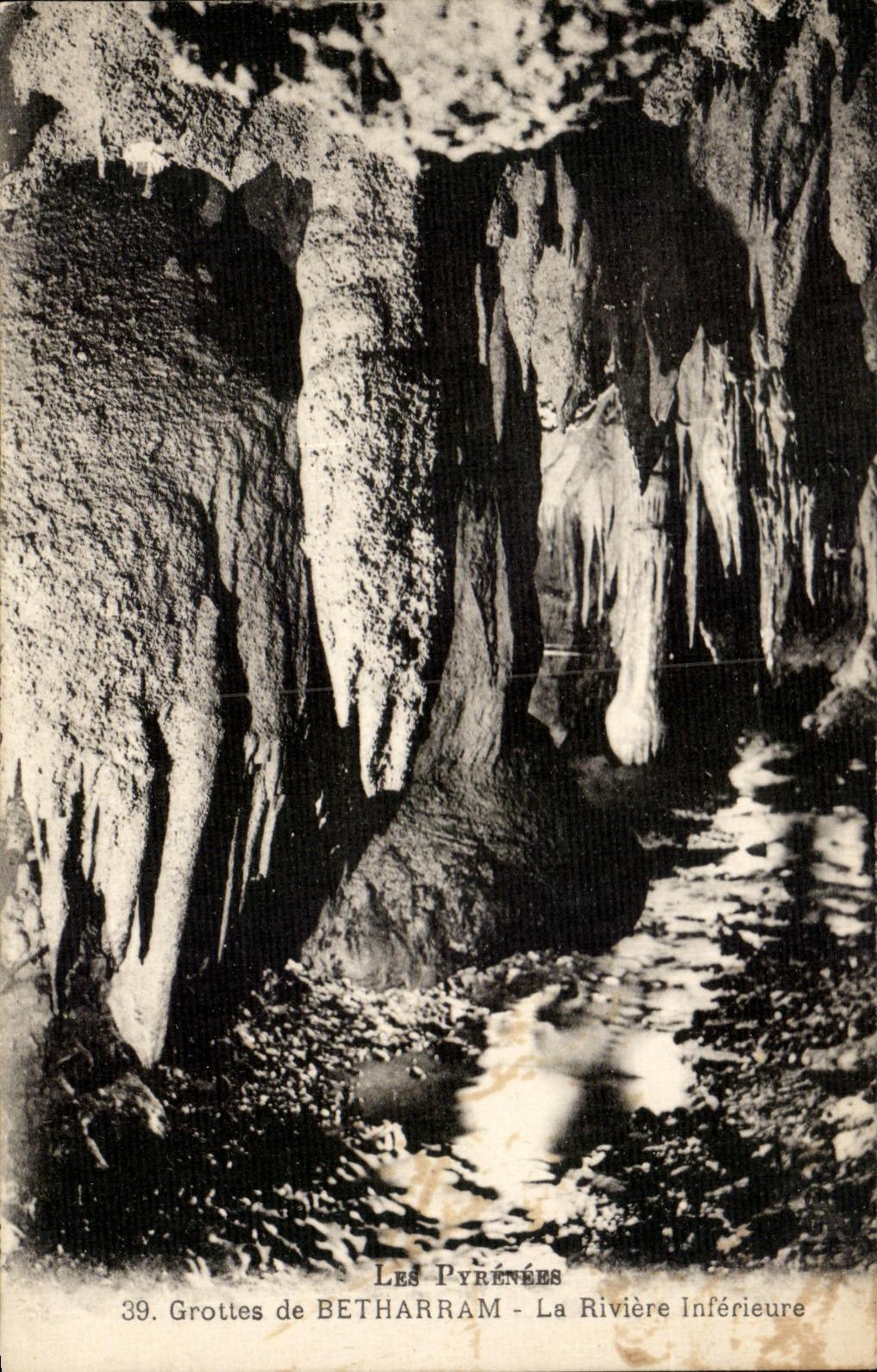 CPA Grottes de Betharram La Riviere Inferieure