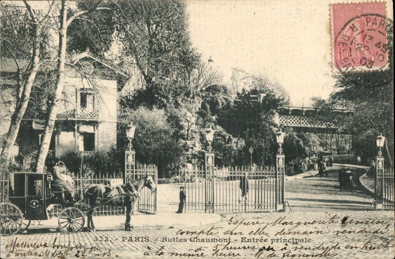 CPA Paris Hillocks Chaumon Main entrance