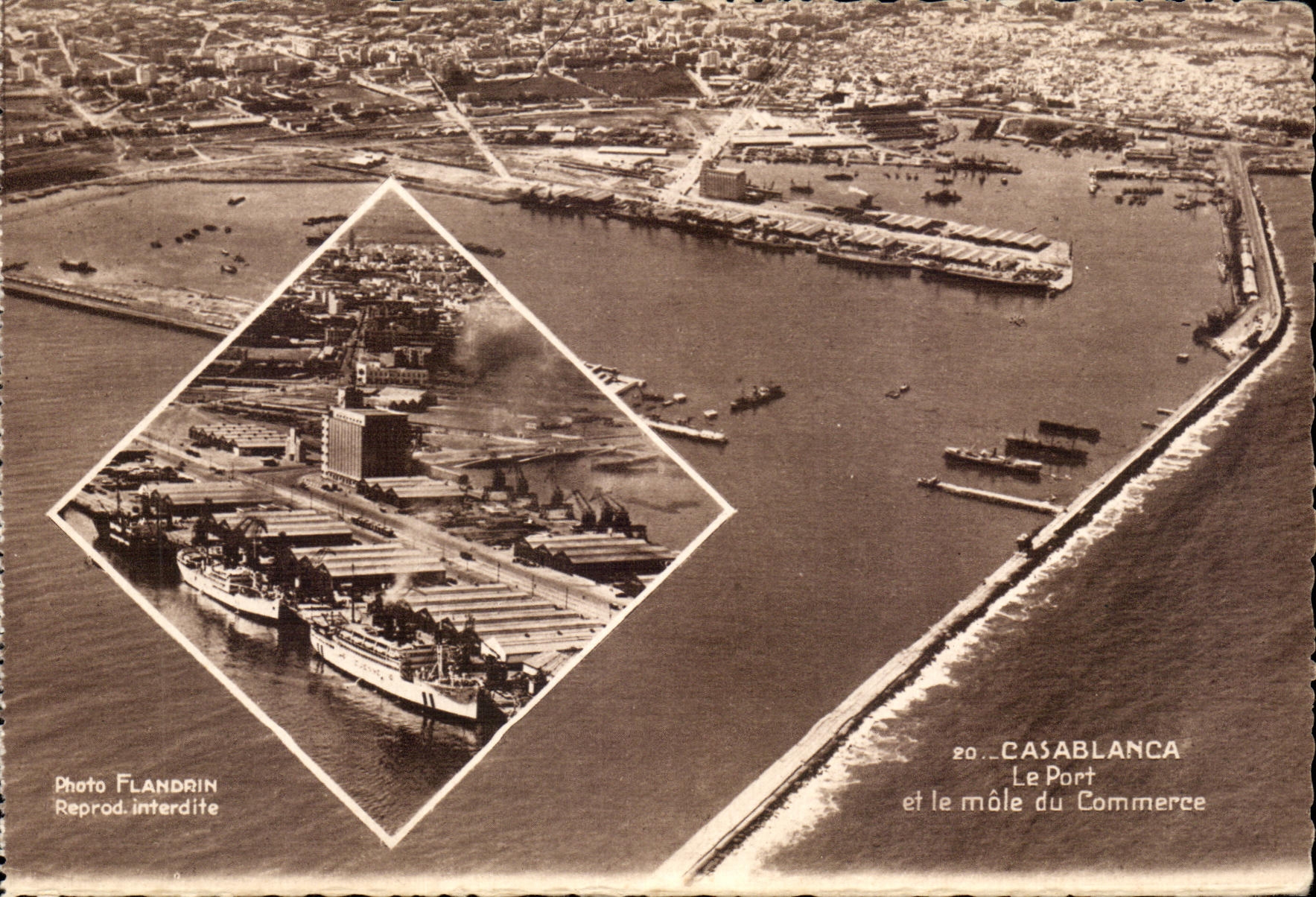 CPA Casablanca Le Port et le mole du Commerce Maroc