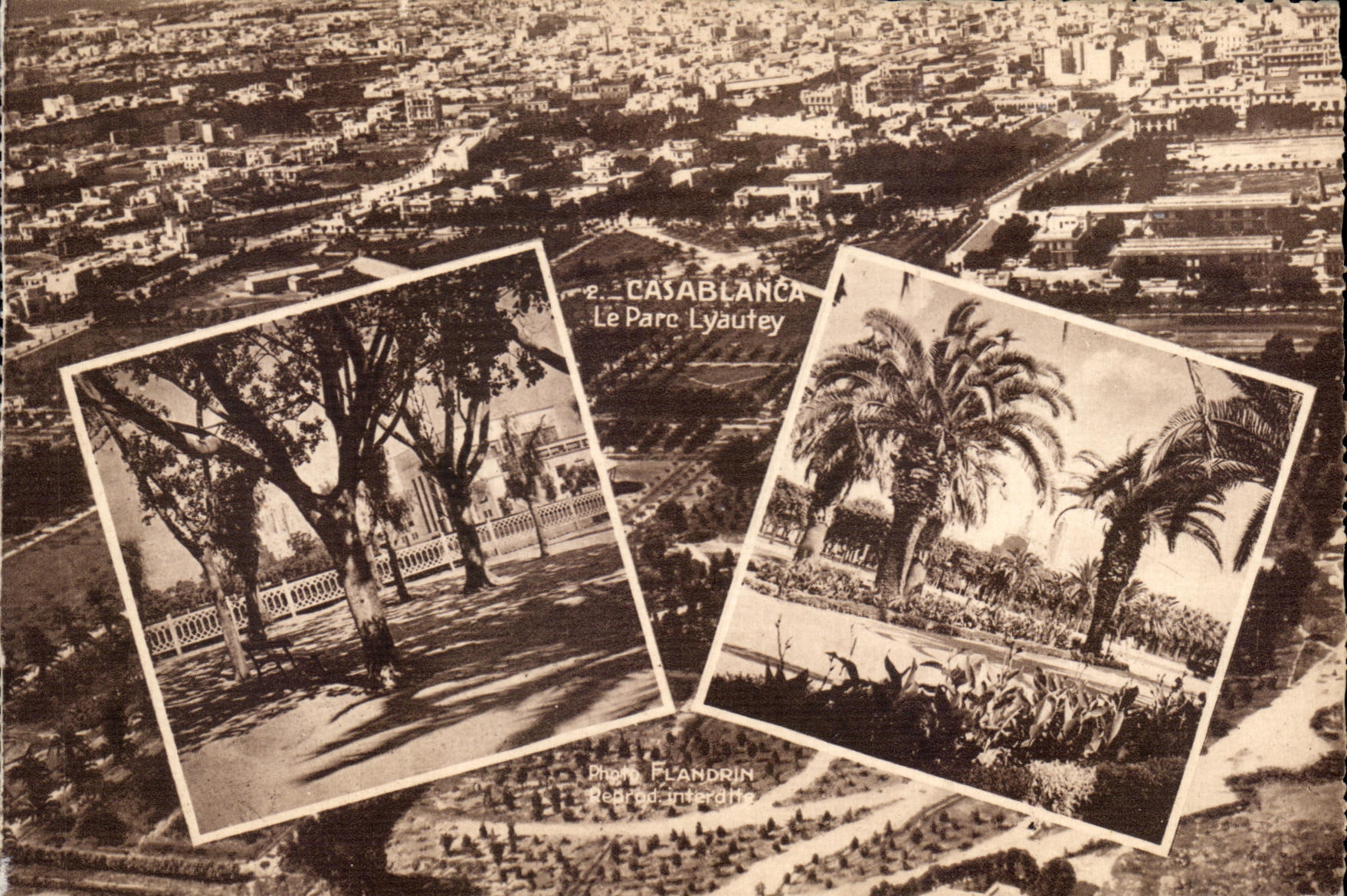 CPA Casablanca Le Parc Lyautey Maroc