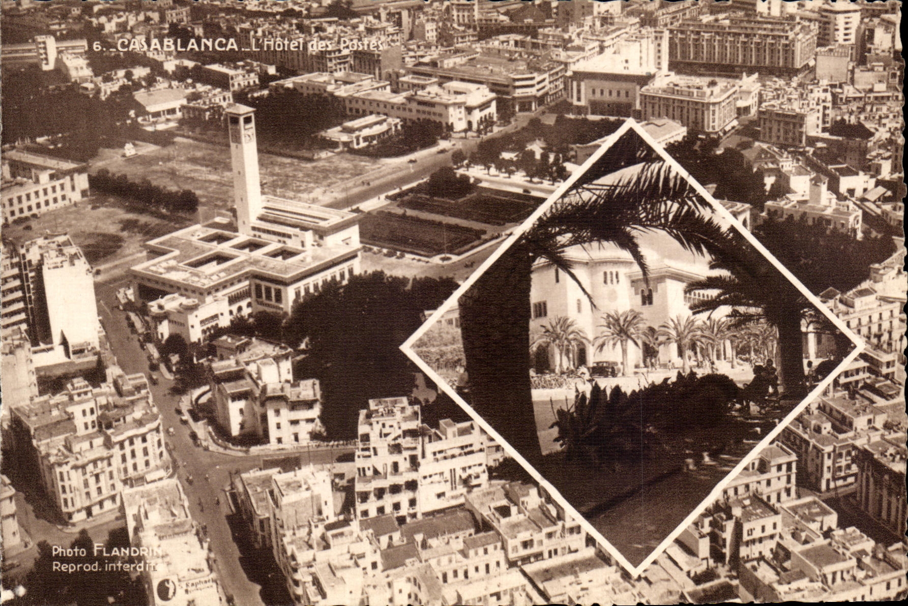 CPA Casablanca L Hotel des Postes Maroc 