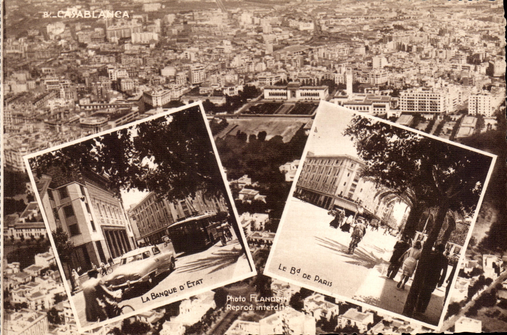 CPA Casablanca Maroc Banque d Etat Boulevard de PAris 