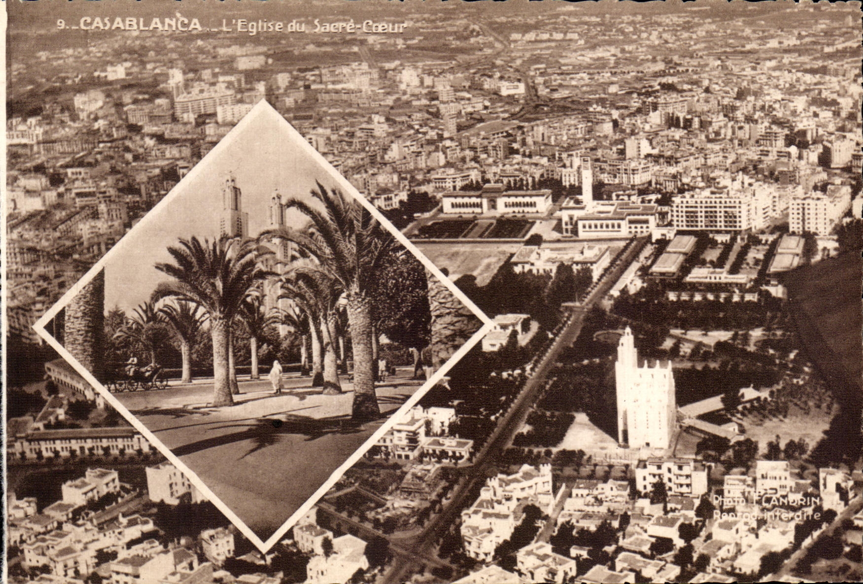 CPA Casablanca L Eglise du Sacre Coeur Maroc