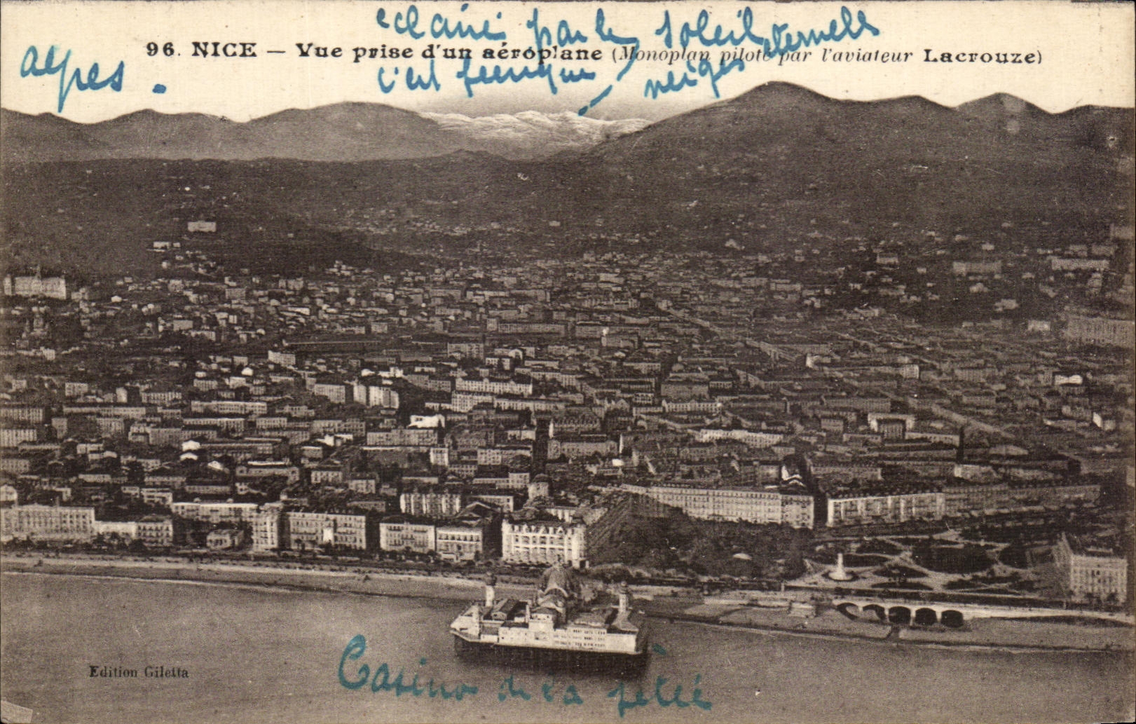 CPA Nice Seen from an airplane