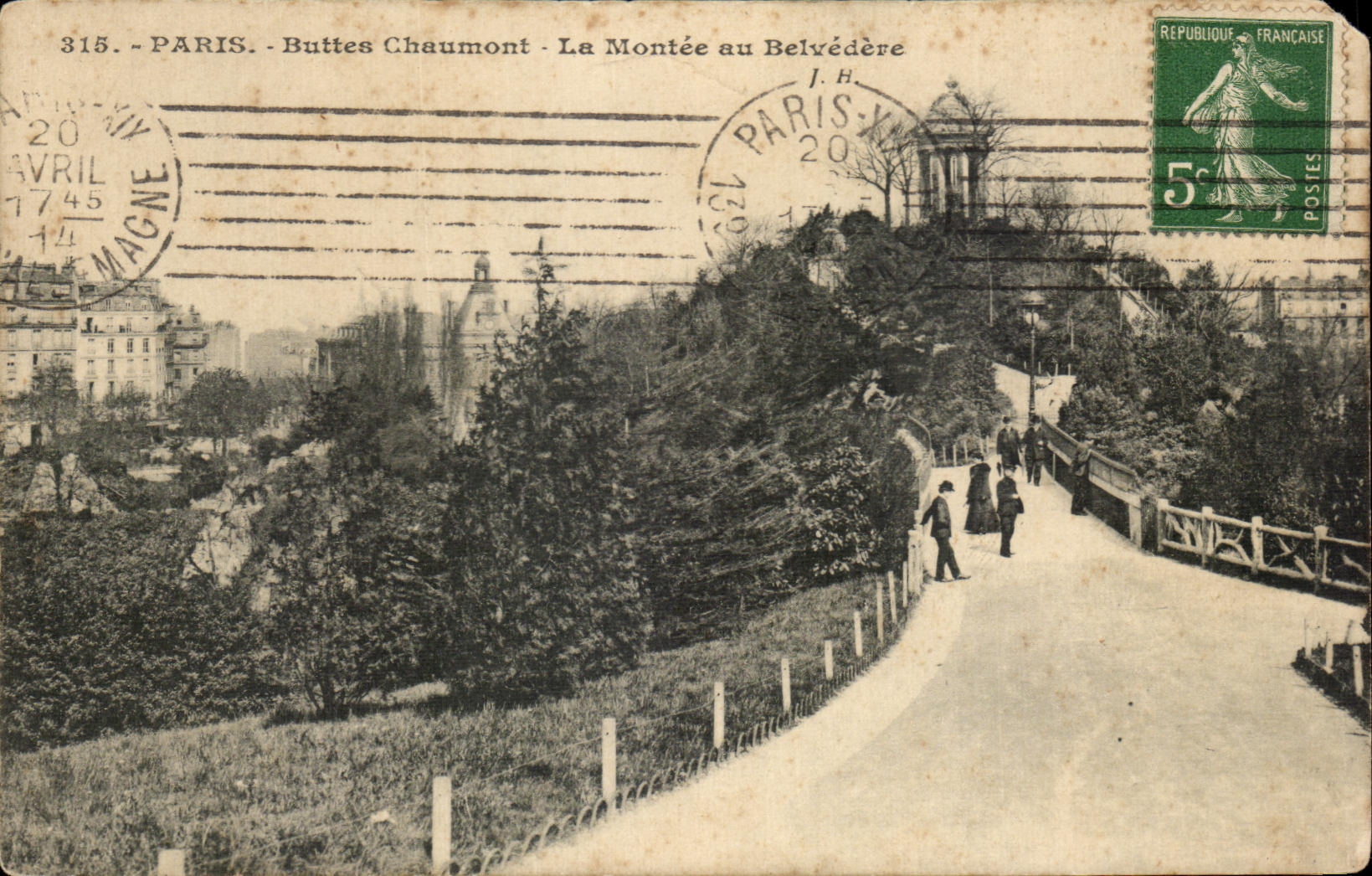 CPA Paris Chaumont Hillocks Rise with the View-point