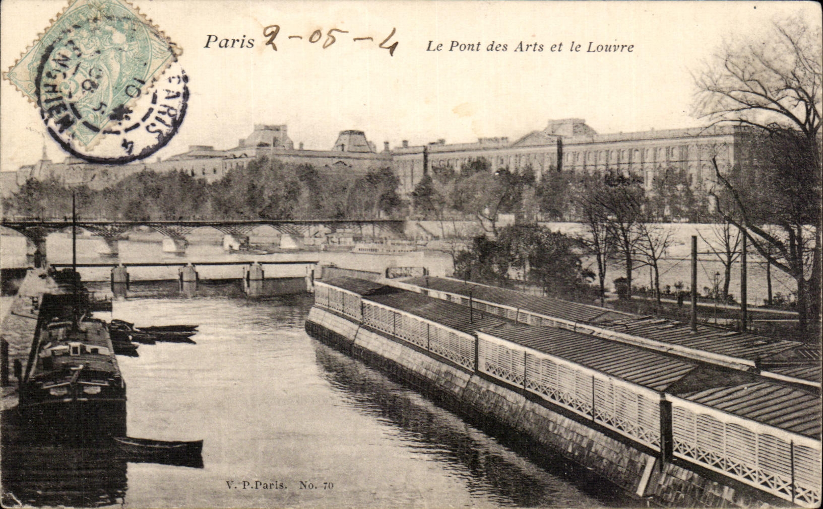 CPA Paris the Bridge of Arts and Louvre