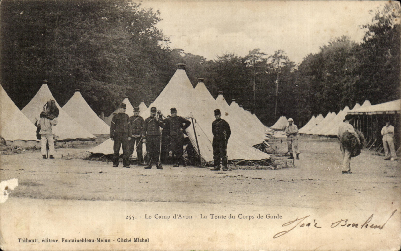 CPA Le Camp d Avon La Tente du Corps de Garde Militaria
