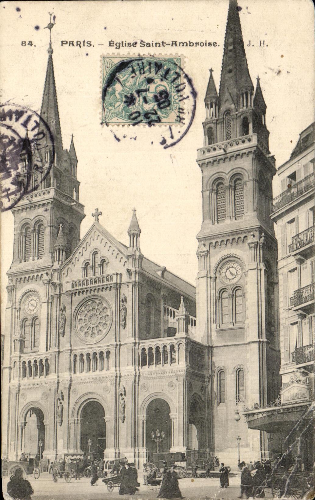 CPA Paris Church Saint Ambroise