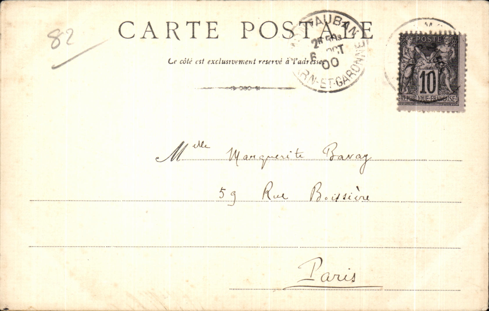 CPA Montauban Bridge Stock Exchange and Town hall chart 1900