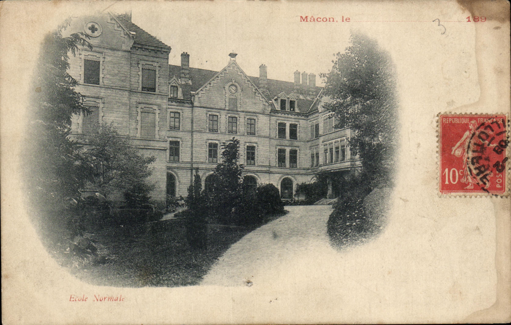 CPA Macon Ecole Normale carte 1899
