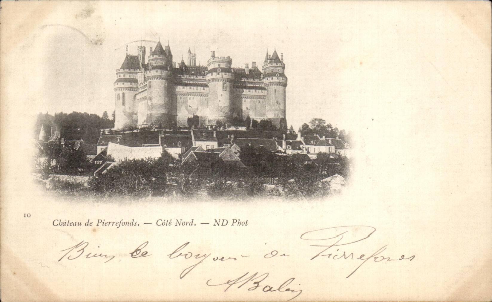 CPA Chateau de Pierrefonds Cote Nord carte 1899