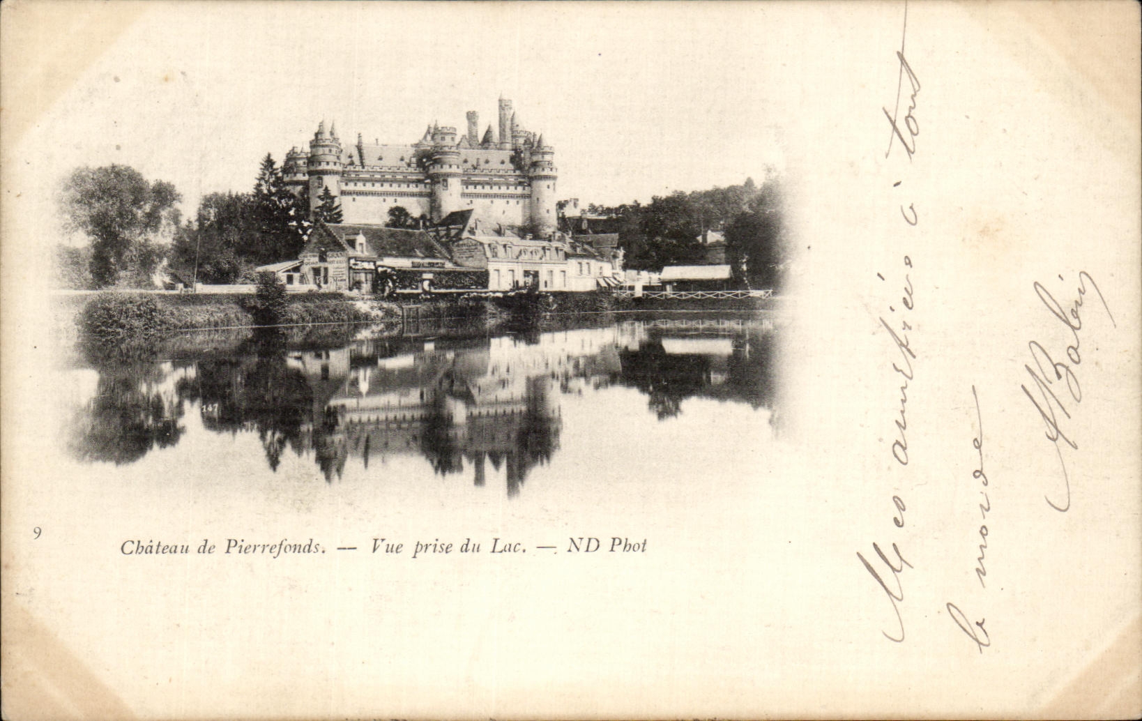 CPA Chateau de Pierrefonds Vue prise du Lac Carte 1899
