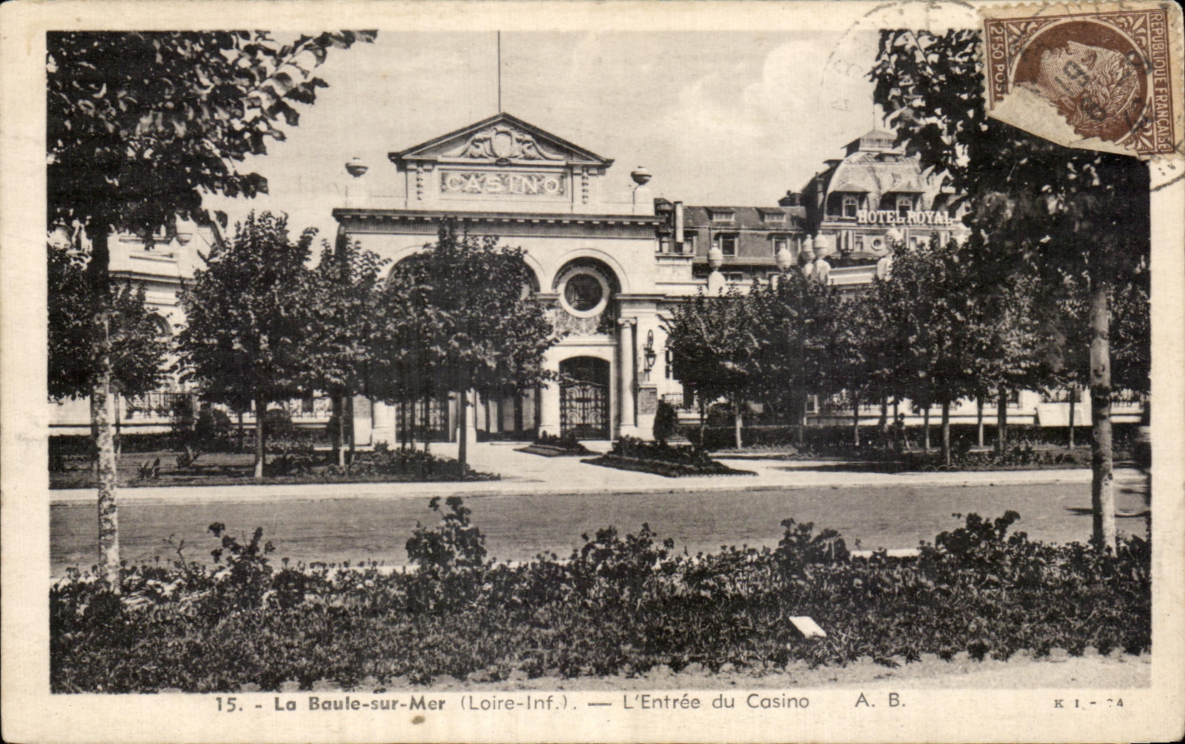CPA Baule on Sea Entrance of the Casino