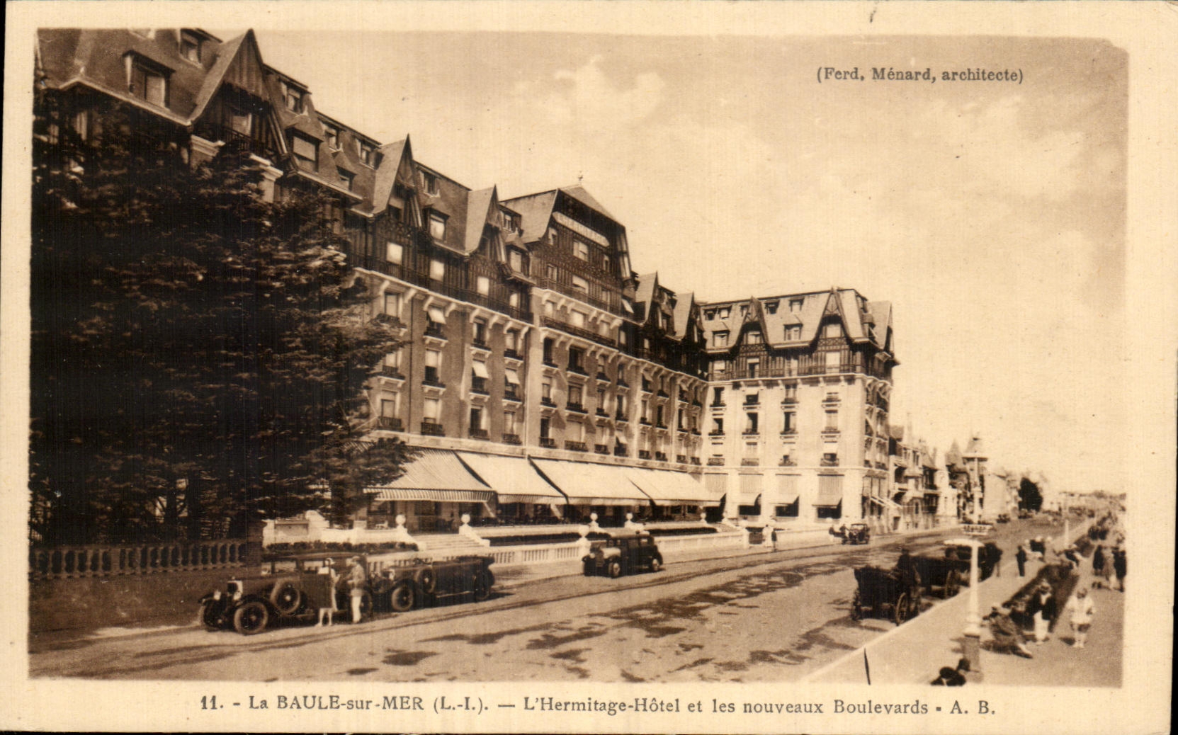CPA La Baule on Sea Hermitage Hotel and new Boulevards