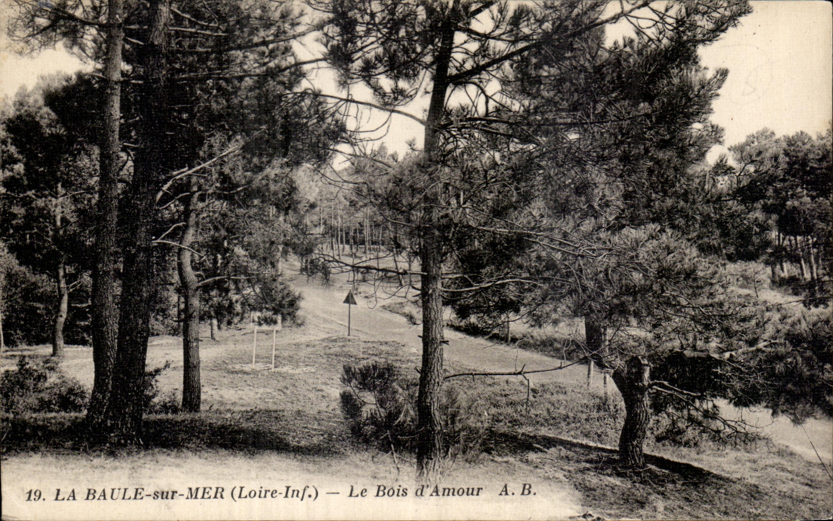 CPA La Baule on Sea Wood Love