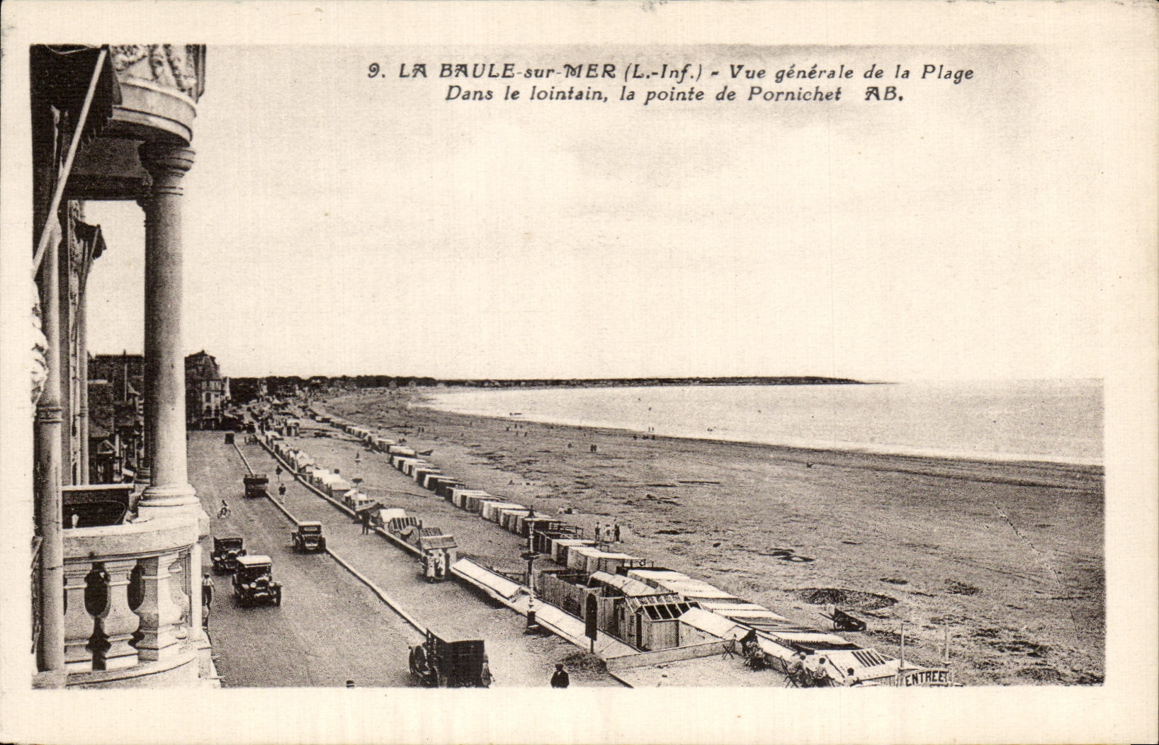 CPA Baule on Sea View of the Beach In the distance the point of Pornichet