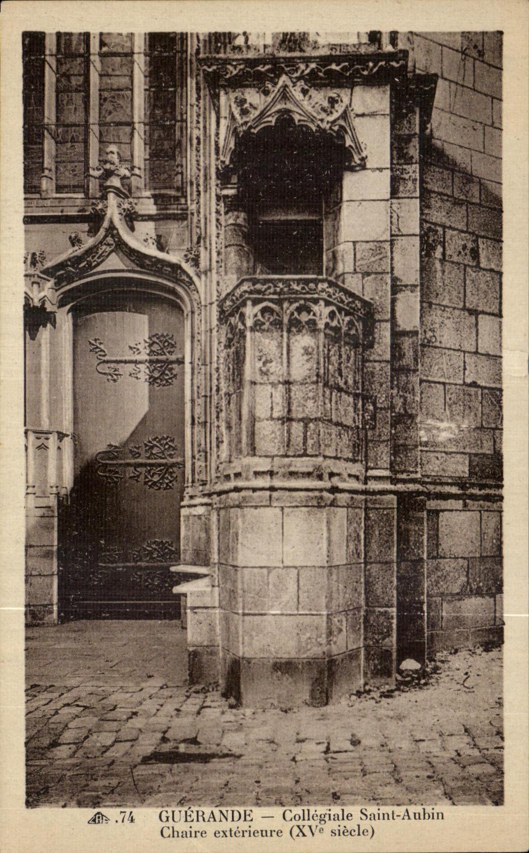 CPA Guerande Collegiale Saint Aubin Chaire exterieure