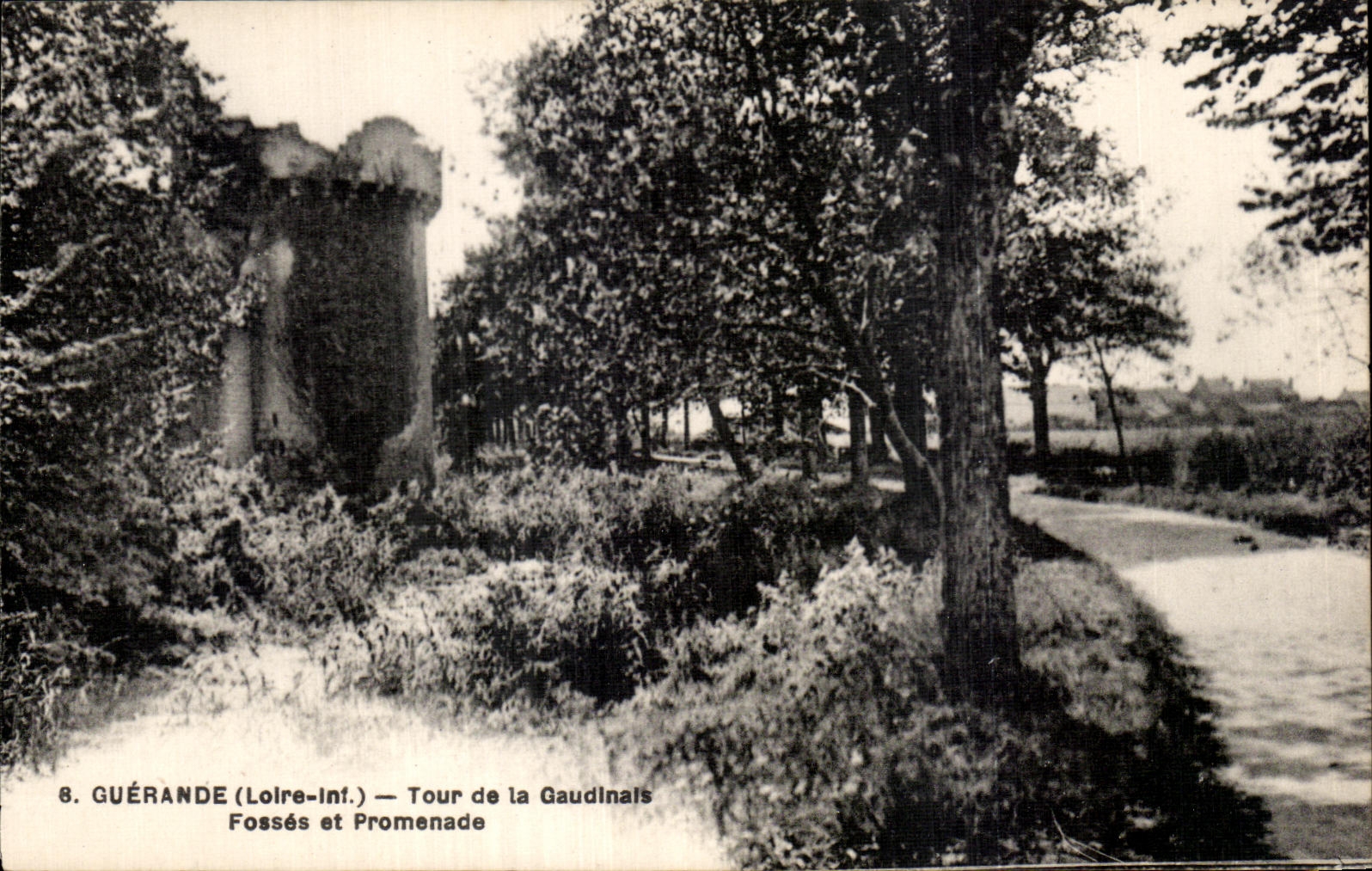 CPA Guerande Tour de la Gaudinals Fosses et Promenade