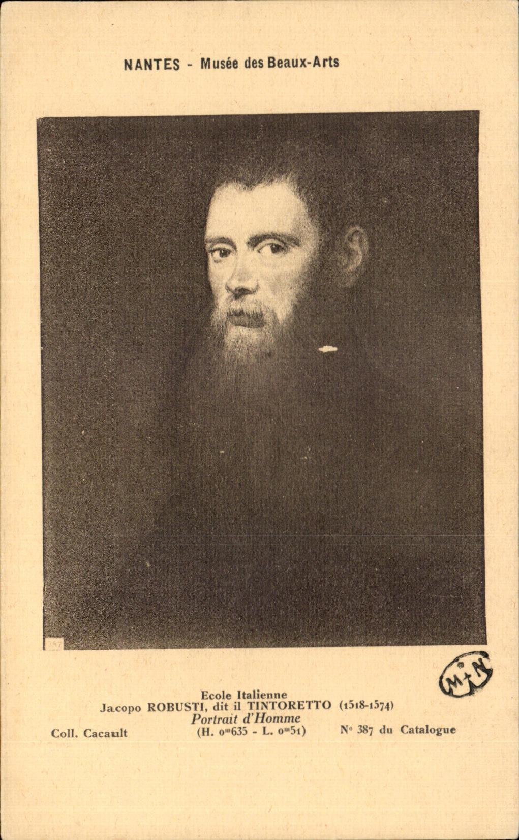 CPA Nantes Museum of Beautiful arts School Italian Jacopo Robusti known as it Tintoretto 1518 1574 Portrait Man