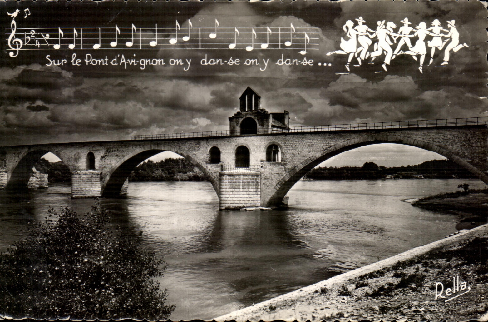 CPSM Comtat Venaissin Avignon el St Benezet y su cancion legendaria del puente