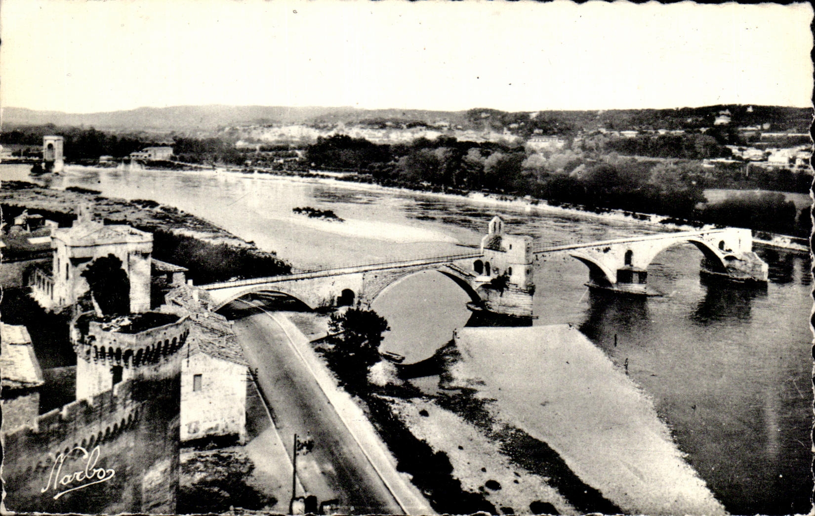 Opinion de CPSM Avignon sobre el puente de Benezet y el Rhone