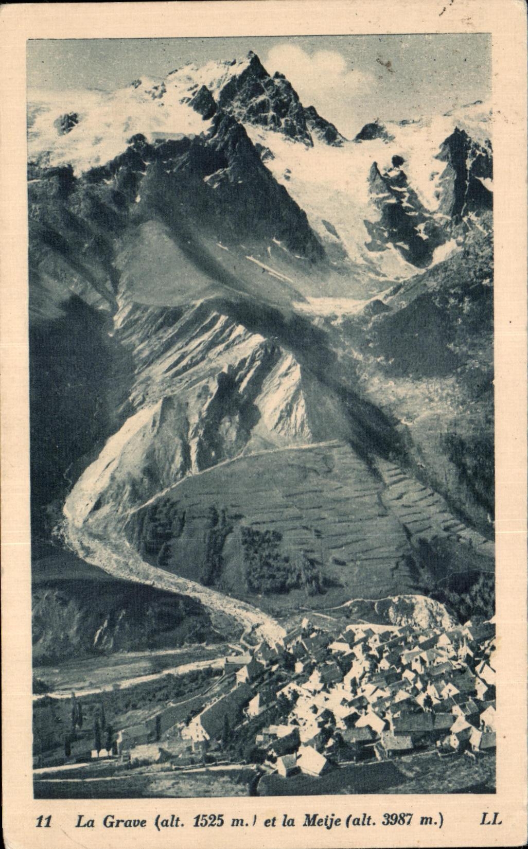 CPA the Low register alt 1525m and Meije alt 3987m