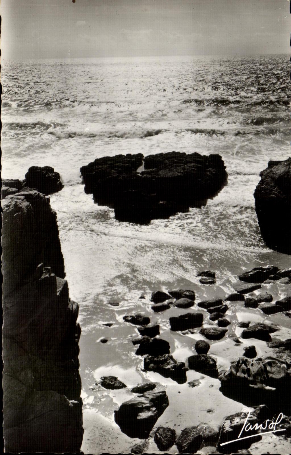 CPA la luz del amor de la dimension de la tarde en las rocas de la gran dimension