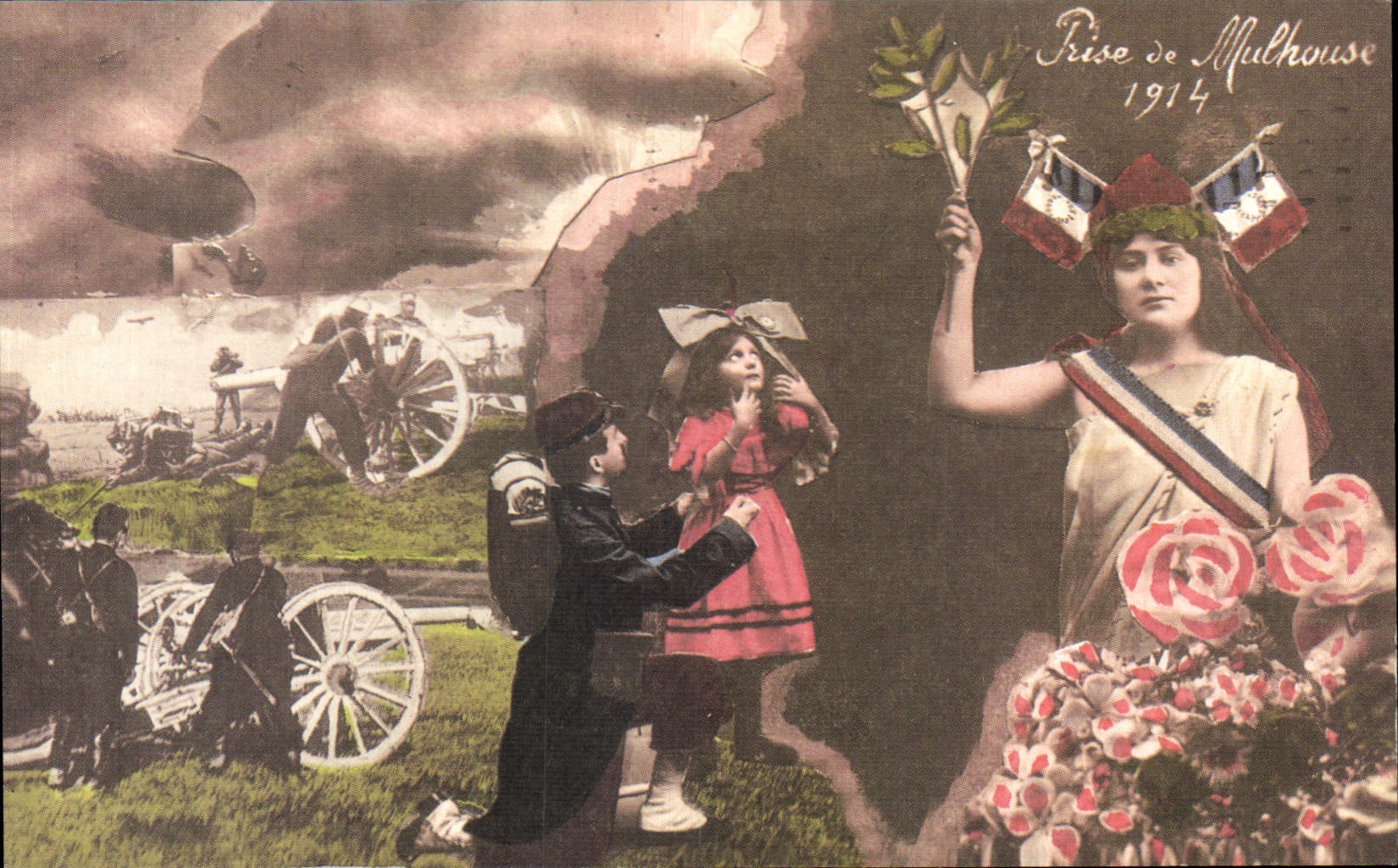 CPA Militaria Taken of Mulhouse 1914