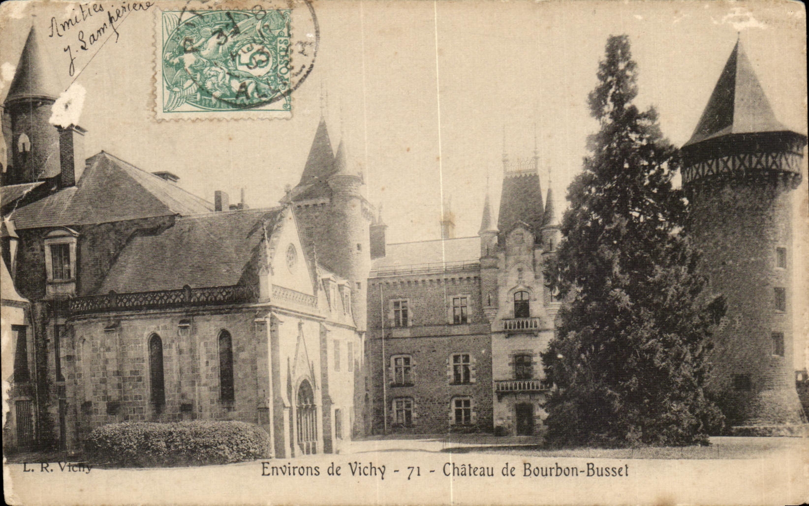 CPA Environs de Vichy Chateau de Bourbon Busset