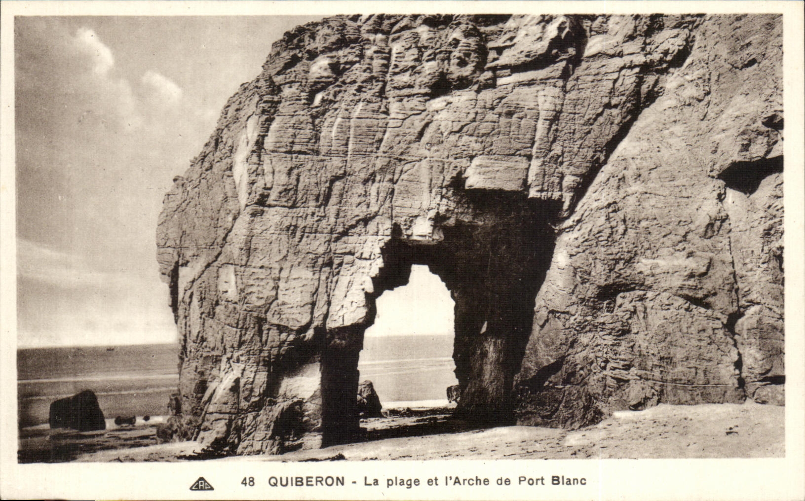 CPA Quiberon La plage et l Arche de Port Blanc