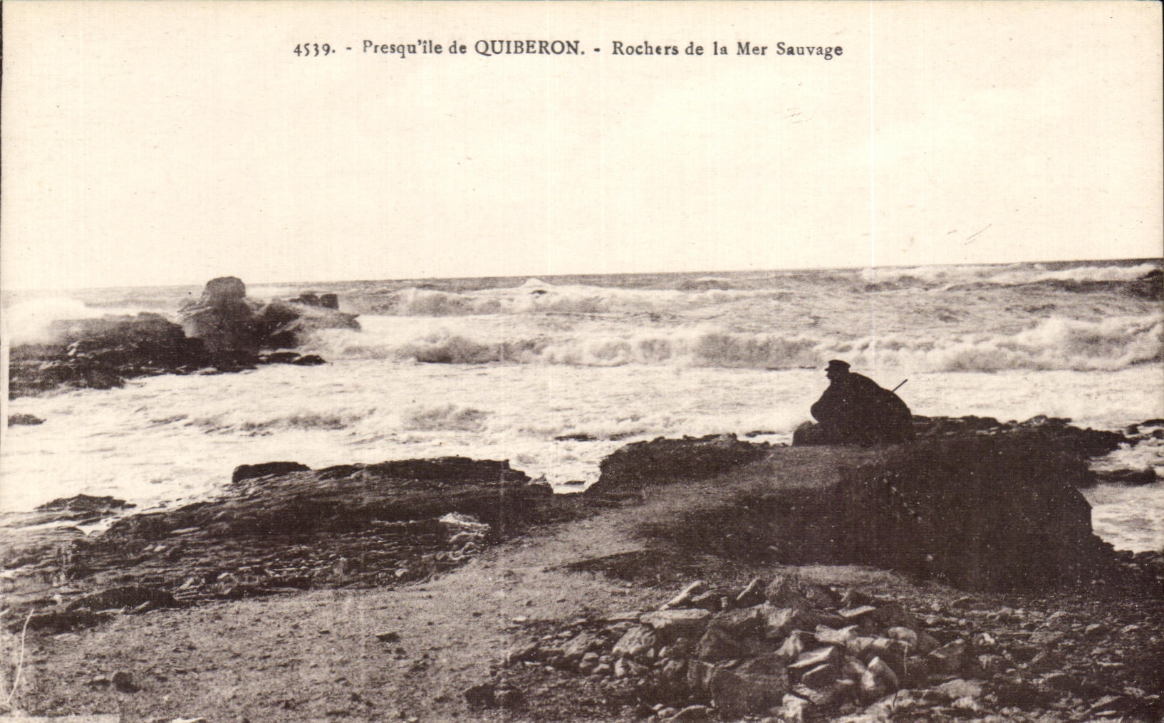 CPA Presqu ile de Quiberon Rochers de la Mer Sauvage