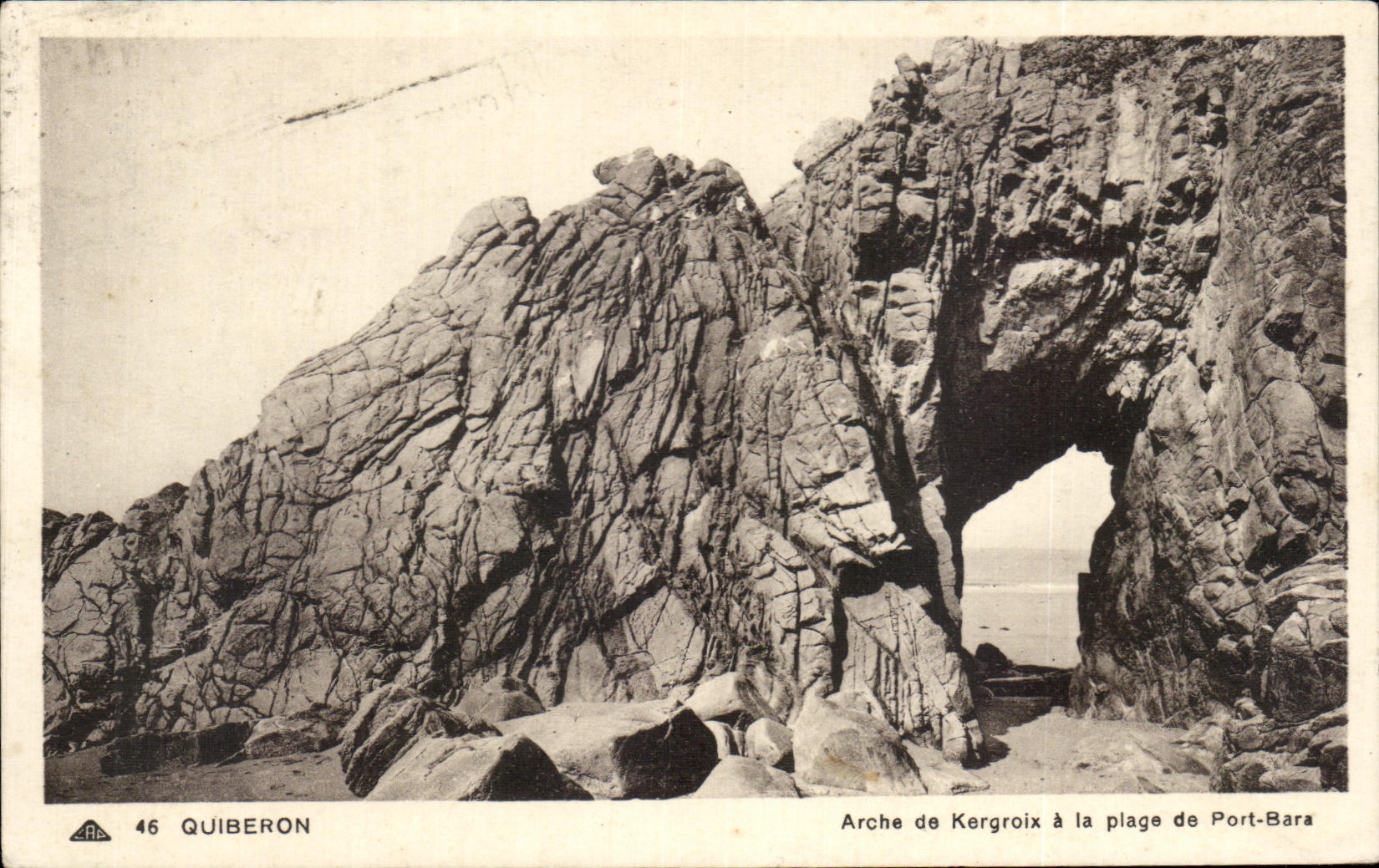 CPA Quiberon Archede Kergroix a la plage de Port Bara