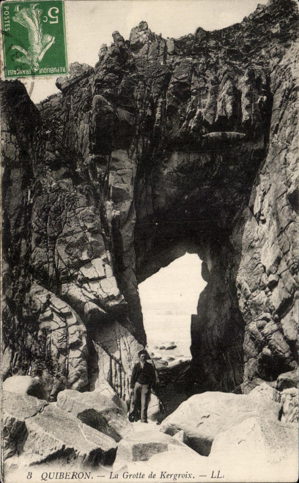 CPA Quiberon La Grotte Kergroix