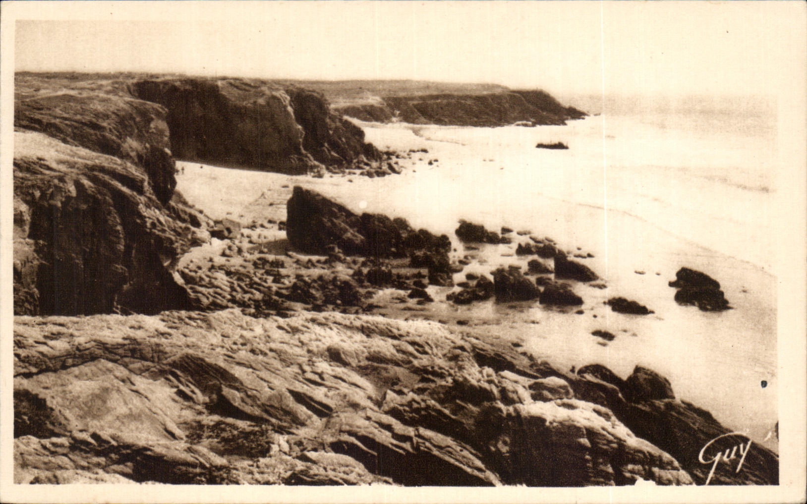 CPA Quiberon La Cote Sauvage Vere Port Bara Et Port Pigeon