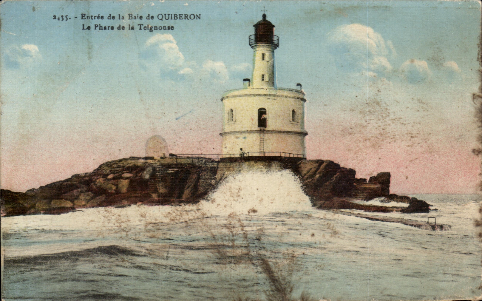 CPA Entree de la Baie de Quiberon Le Phare de la Telgnonse