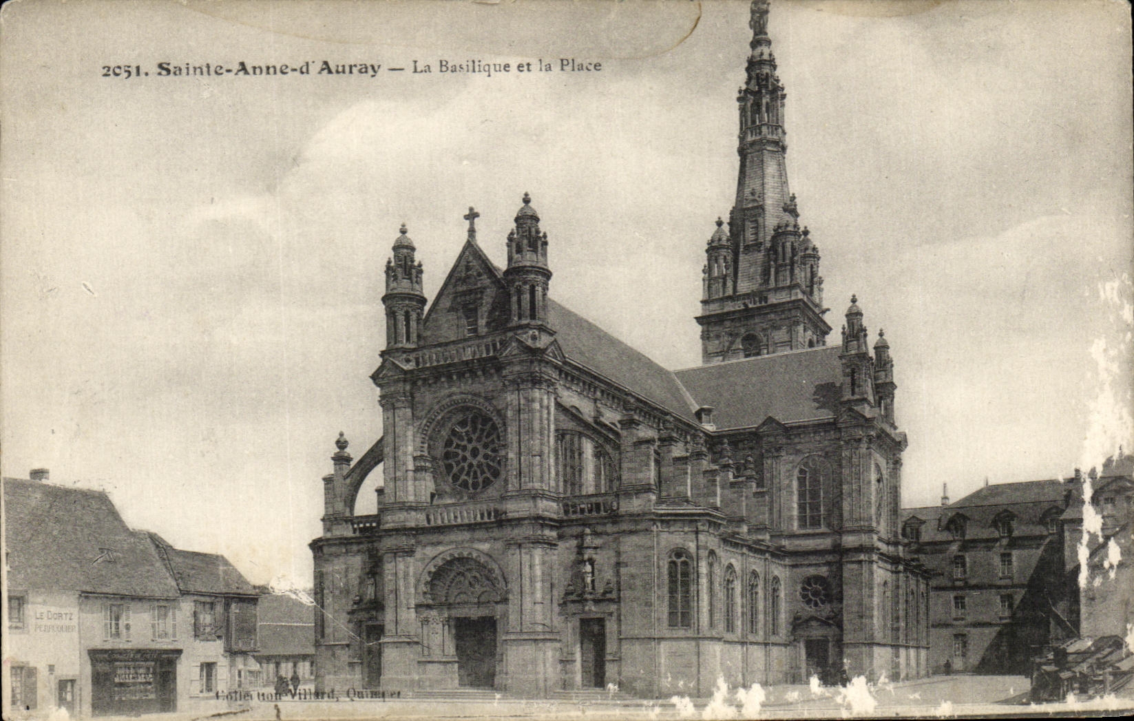 CPA Sainte Anne Auray Baslique and the Place