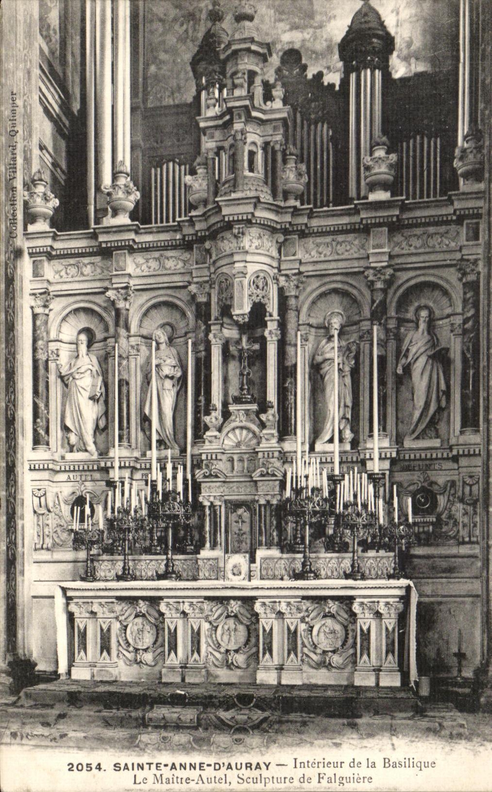 CPA Sainte Anne Interior Auray of the Basilica the Master Furnace bridge Seulpture de Falguiere Organ